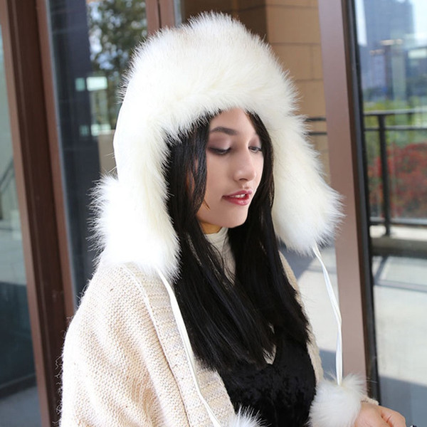 New Style Genuine Real Fox Fur Hat Women Natural Real Fox Fur Cap High Quality Bomber Caps