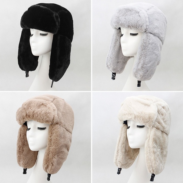 Winter ski hat girl lovely warm plush earmuffs winter outdoor thickened cycling windbreak ski hat