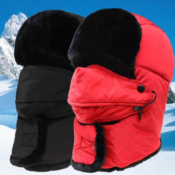 New ski cap thickened warm men lei feng cap ear protection winter female masks cycling cap wholesale