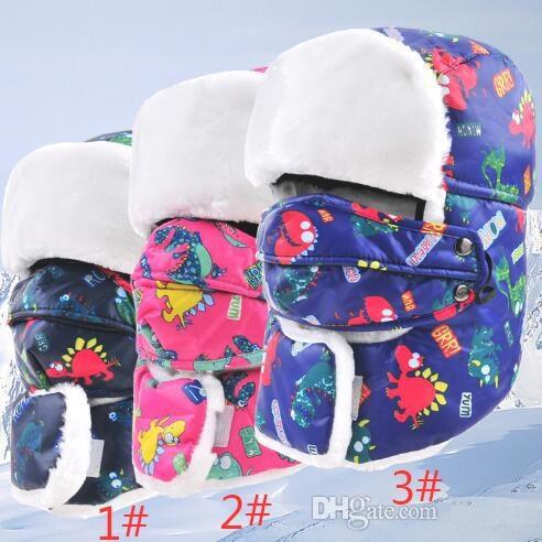 2017 Prevent Fog haze Child Winter fur hats Windproof Thick warm winter snow kid's cap Face Mask boy girls hat TO257