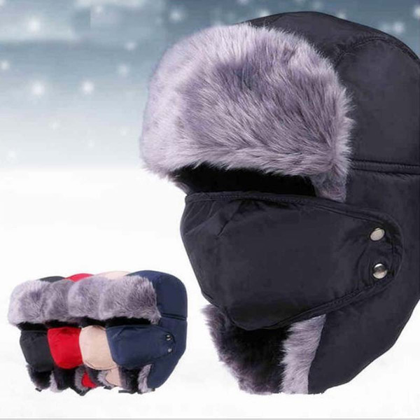 Men's Winter Neck Protection Trapper Hats Outdoor Cold Hat Korean Version Of The Riding Hat Ski Wind Hat