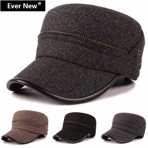 ashion Design Zipper Flat Cap  Hat Men  Cap Bone Militar Masculino Hat Army Hat Army Cap Adjustable Hot Sales