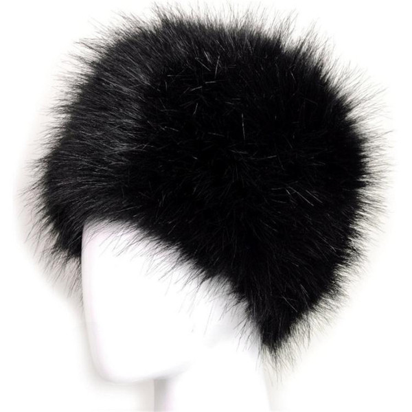 Fox-like Fur Cap Round Flat-top Imitation Fur Hat Ear-guard Hat Keep Warm Autumn and Winter Russian Mongolian Fashionabl