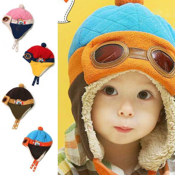 Lowest Price! Toddlers Cool Baby Boy Girl Kids Infant Winter Pilot Aviator Warm Cap Bomber Hat