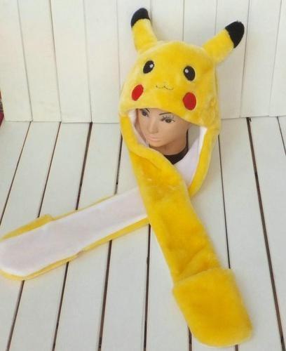 Wholesale 2016 fashion new yellow Animal winter hat Short Plush Hat Cap with Gloves Cosplay animal hat