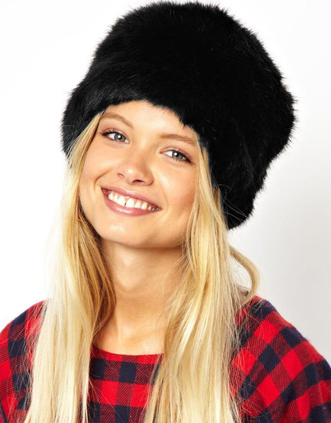New Fashion Russian Cossack Hat For WomenFaux Fur Flat Top Leopard Print Solid Luxury Hat Cap Bomber Hats Brown/White/Black