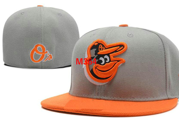 Orioles Team Fitted hats Baseball Embroidered Team Letter Flat Brim Hats Baseball Size Caps Brands Sports Chapeu for men and women