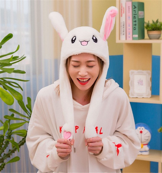 Cute Trapper Hat Rabbit Ears Movable Ears Up Winter Knitted Kid Crochet Cap Children Birthday Party Beanies Boys Girls Women Knitting Hats