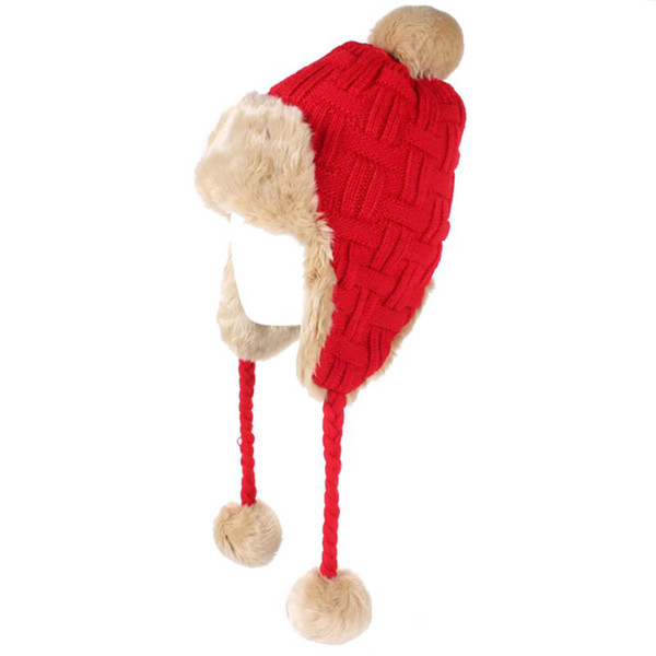 Warm and Windproof Earmuffs Knitted Hats Casual Fashion Solid Color Bomber Hats