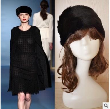 2017 New russian fur hats for women Imitation rabbit hair fur hat elastic head ring