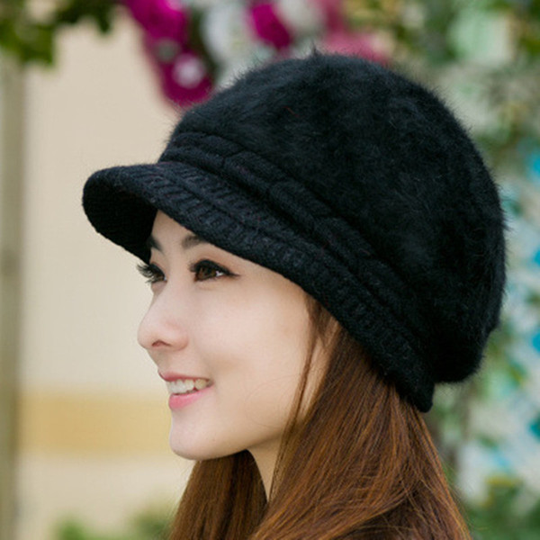 2018 fashion Hats For Winter Hunting Sport Winter Hats Natural Rabbit Russian Hat Earflap Cap knitting Women Hat
