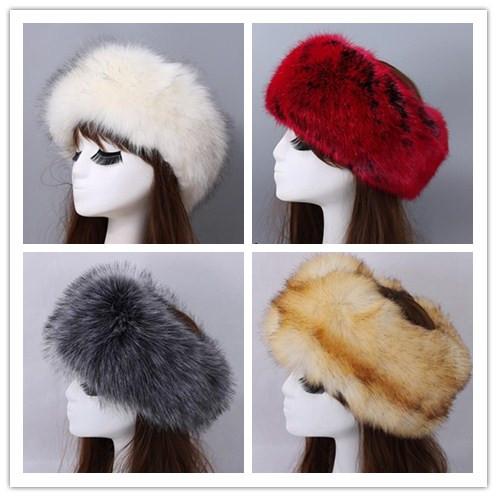 Wholesale- Autumn and winter women's Fashion faux fox fur hat female women's winter faux fur hat cap