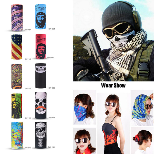 2017 New Cycling Motorcycle Ski Half Face Mask 155 Styles CS Neck Warm Headware Hats Caps for Women Man