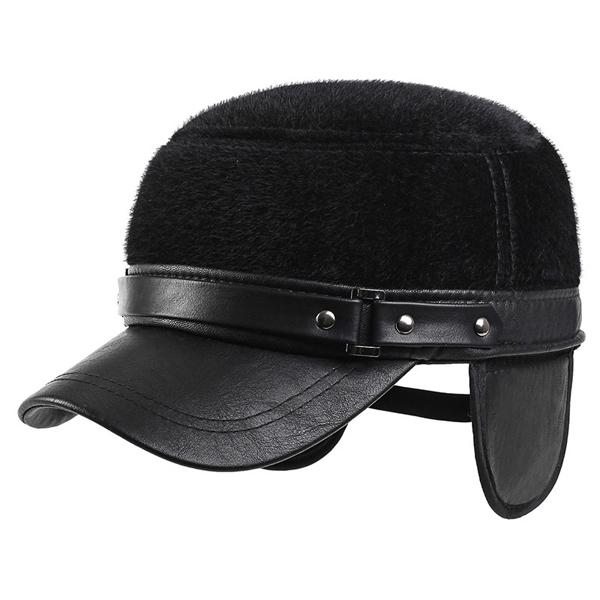 Wool Winter Warm Baseball Cap With Earflap For Men Women Thicken Soft Snapback Trucker Casquette Baseball Hats Fashion Gorras