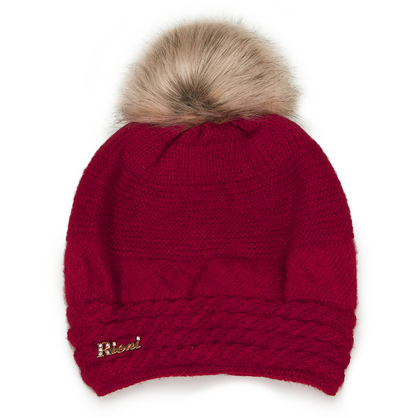 New Arrival Winter rabbit hair hat women's Korean version of pure color with fleece warm wool hat thickened protective ear young