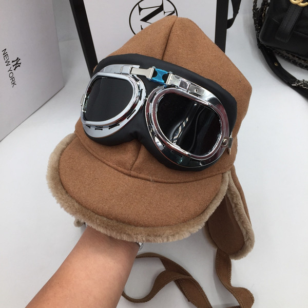 Thickening warm qiu dong lei feng's cap joker to cap the color of camel's hair fashion with velvet belt outdoor han edition hat
