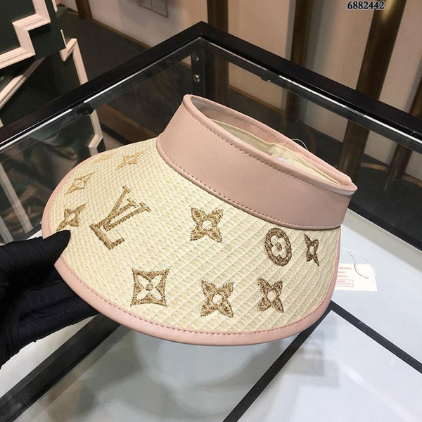 Fashion Letter colored embroidery no top sun hat imported canvas women caps designer brand visors cap woman duck tongue hats