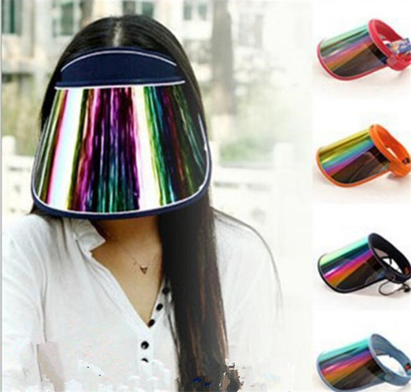 Cap Wholesale Visors For Car Anti UV Light Cap PC Sun Hat Colorful Board To Ride Sun Visors J073