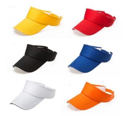 6 design Sun Visor Cap Adjustable Sports Tennis Golf Headband Cotton Hat snapback caps adjustable teams visor hat 20 pcs