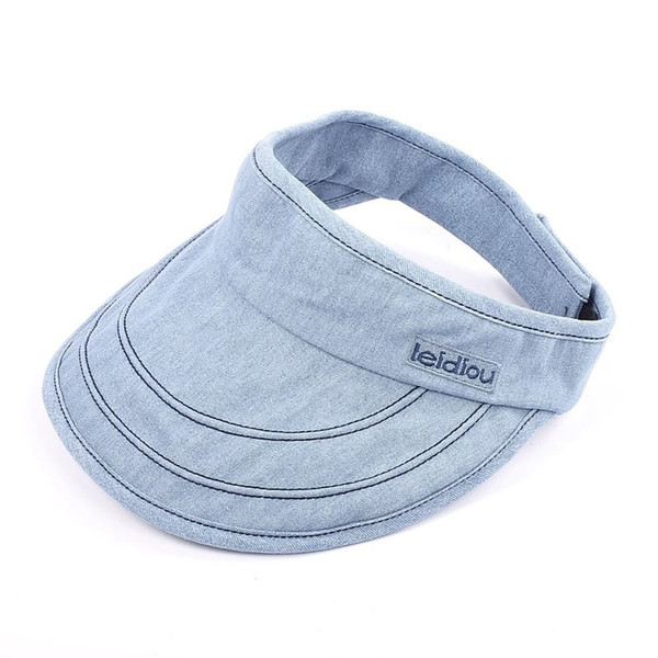 Unisex Folding Sun Visor Hat Causal Adjustable Wide Brim Empty Top Caps Outdoor Fashion Travel Beach Sun Caps TTA607