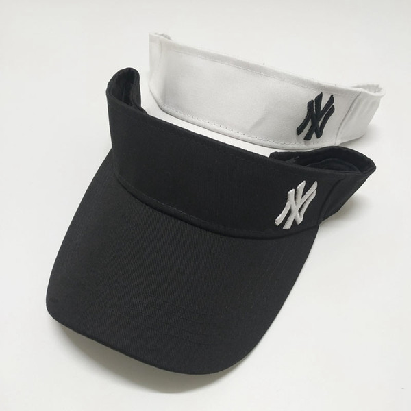 Fashion NY Letters Design Adult Cap Hot Sale Summer Women Men Hats Outdoor Tennis Baseball Sport Adjustable Sun Visors Golf Empty Top Caps