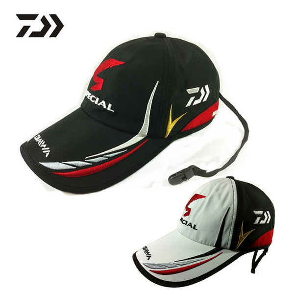 Wholesale-Free Shipping Men Fishing Daiwa daiwa fishing hat cap sunscreen Anti UV Sport Baseball Fishermen Cap Special Bucket Hat