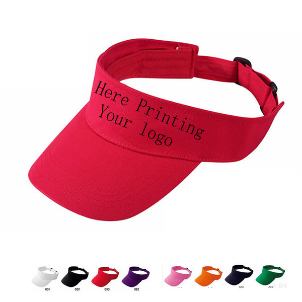 Wholesale Free Printing Letter Sun Visor Hat Custom adult Trucker Cap Top Air Cap Summer Active Sun Visors Vinyl printing/Embroidery LOGO.