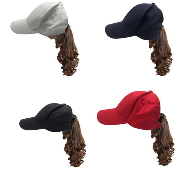 Summer Half Ponytail Sport Cap Empty Top Sun Hat For Women Dad Hats Casual Adjustable Sports Running Cap Female Solid Hats dc134