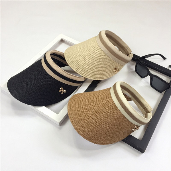 Literary straw made up of empty cap cap spring and summer sun hat leisure outdoor sports shading