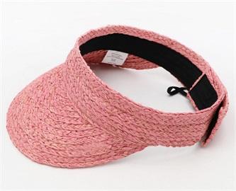 Classic Nature Raffia Straw Sun Visors Women Summer Beach Holiday Pink Caps Ladies Natural Handmade Visor Men Straw Cap Wholesale Hats