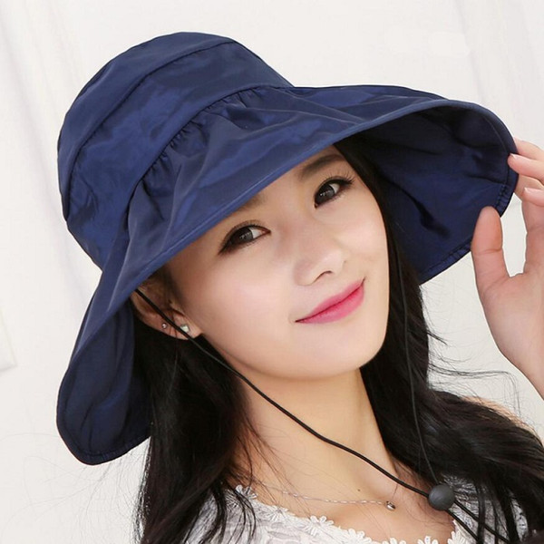 Fashion Straw Patch Summer Hat Women Beach Sun Hat Wide Brim Caps Ladies Headwear folding