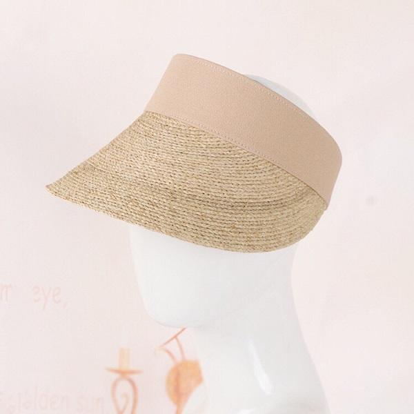 woman and grils summer visors hat raffia grass braid new hot fashion natural color adjustable head width free shipping