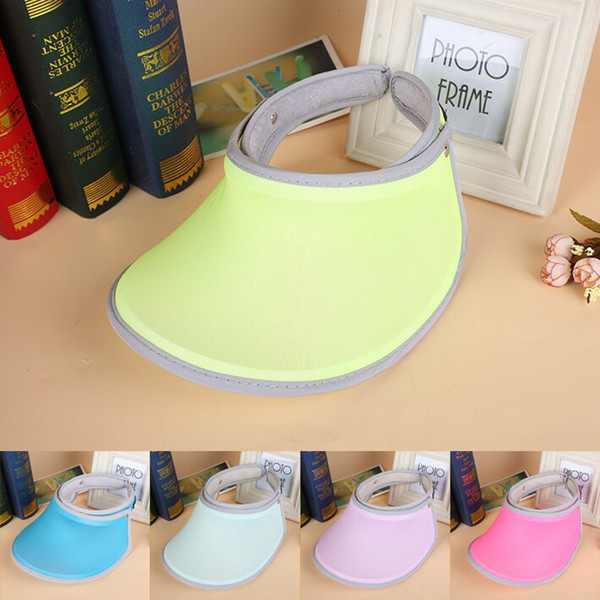 2016 new style summer visors hats for women six color sun protection cap top empty free shipping