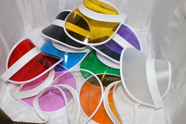 7 Colors Europe and The United States Transparent PVC Empty Top Hat Transparent Fashion Seaside Summer Sun hat