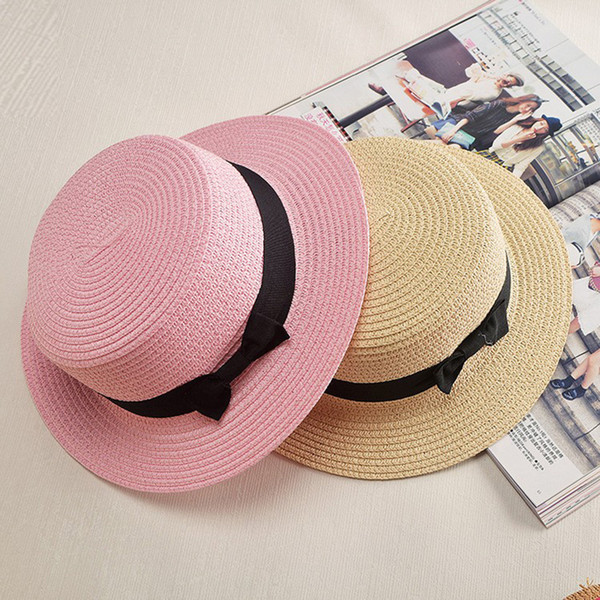 Sun Visor Woman Hat Kids Children Straw Beach Hats Panama Hat Summer Outdoor Cap for Women Sunscreen Cups Sun Hats Caps