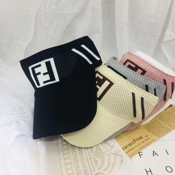 FF Letter Empty Top Cap Casual Summer Visor Sun Hat Sports Golf Tennis Outdoor Beach Headband Snapback Baseball Hats TTA875