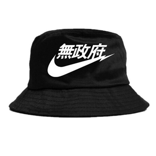 Wholesale-2016 Hot Selling Fashion Camping Hiking Hunting Fishing Outdoor Bob Cotton Plain Blank Black Bucket Hat Cap Hip Hop Men Women