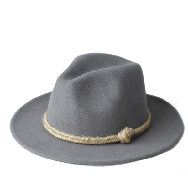 Brand Summer VTG Men's Women's Chapeu Feminino Sun Hat For Gentleman Woolen Wide Brim Jazz Church Cap Panama Fedora Top Sunhat