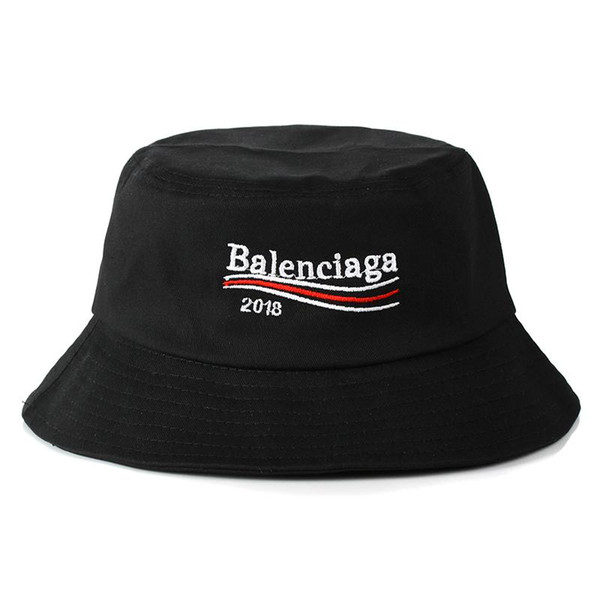 2018 Fashion Baln Bucket cap Foldable Fishing Caps Black Fisherman Hot Beach Sun Visor Sale Folding Man Bowler Cap For Mens Womens
