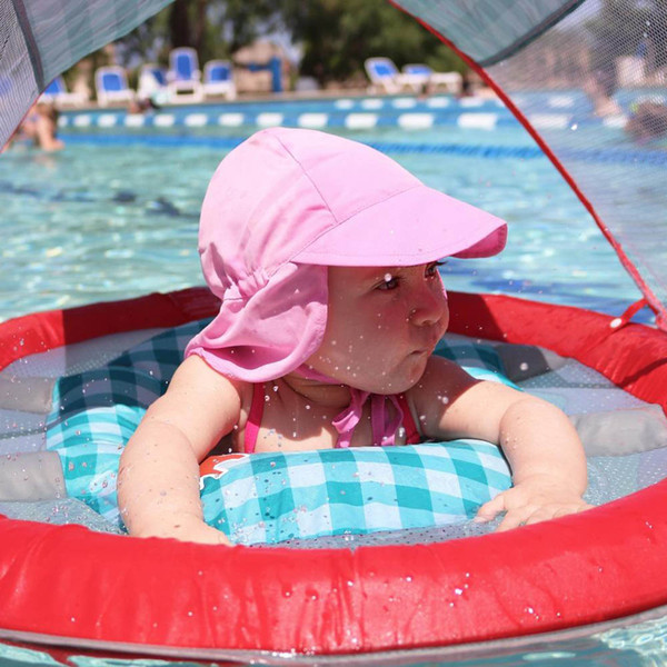 Summer Baby Sun Hat Children Outdoor Neck Ear Cover Anti UV Protection Beach Caps Kids Boy Girl Swimming Flap Cap For 0-5 Years WXA008