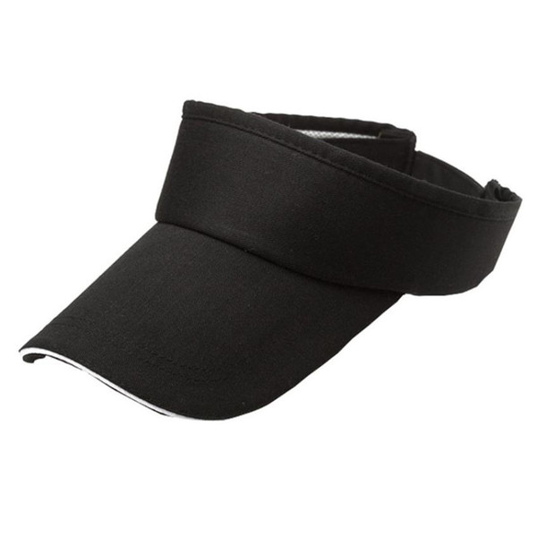 Men Women Summer Visor Sun Plain Hat Cap Patchwork Cotton Lining Adjustable Brim Sweatband Soft Casual Visor Caps For Girls A30