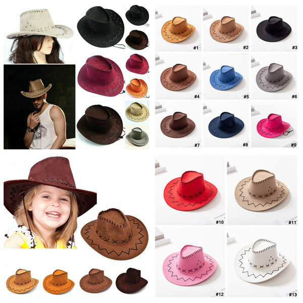Western Cowboy Hat Cavalier Wide Brim Cap Cowgirl Knight Hat Retro Sun Visor Mongolia Prairie Summer Outdoor Tourism Party Hat AAA2207