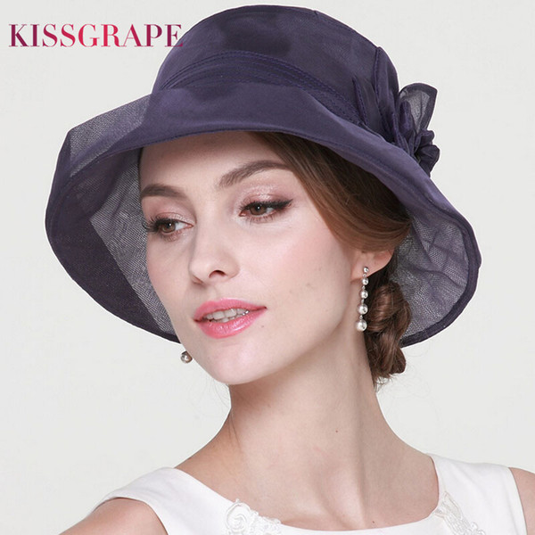 100% Natural Mulberry Silk Hats for Women Ladies Luxury Quality Sun Hats Party Elegant Caps Female Summer Beath Anti-uv