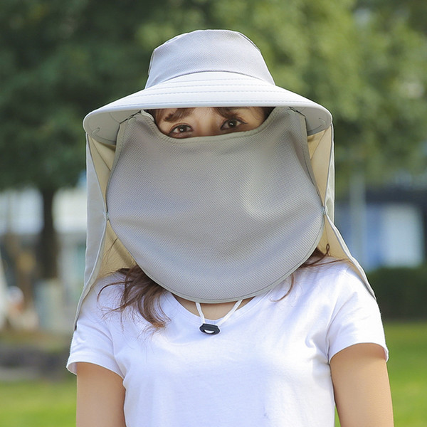Myelo Flap Hats UV 360 Solar Protection UPF 50+ Removable Foldable Sun Caps Neck&Face Flap Cover Caps For Women Hiking Summer
