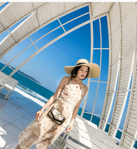 New arrival Hat for women summer straw hat casual letters straw braided large eaves beach adjustable size hat