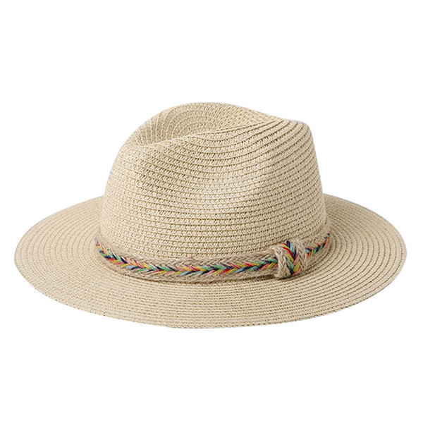 2019 Fashion Toquilla Straw Wide Brim Women Panama Beach Sun Hat For Elegant Lady Summer Floppy Chapeu Feminino Fedora Sunbonnet