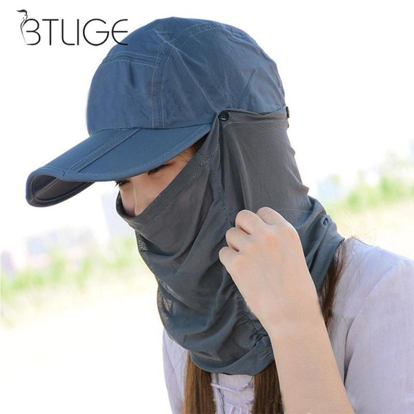 Unisex Fishing Hat Outdoor Sport Hiking Visor Hat UV Protection Face Neck Cover Fishing Sun Protcet Cap Women Men Sun Hat