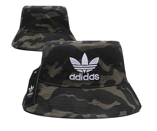 2019 Design Unisex Adult Wide side Bucket Hats Camouflage Fisherman Caps Fishing Hunting Outdoors Sun Protective Beach Hat Cap Free Shipping