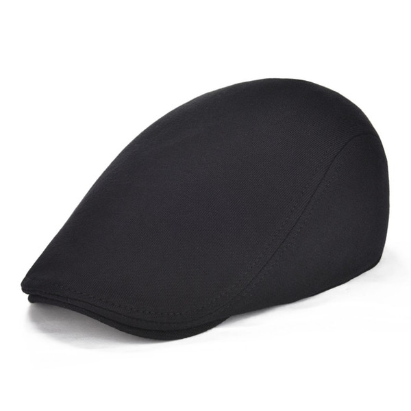 wholesale Cotton Men Women Black Flat Cap Driver Retro Vintage Soft Boina Casual Baker Newsboy Caps Cabbie Hat 312