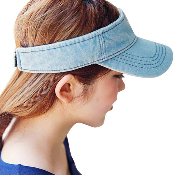 2018 Deporte Women Summer Outdoor Fashion Tide Denim Visors Cap Hat Bucket Hats Sun Hat